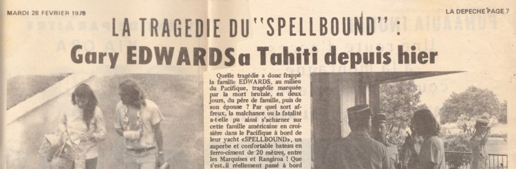 2/28/78 - La Depeche du Tahiti (French language) -	La Tragedie du Spellbound - staff - 1